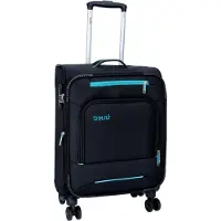 Markenlos 4-Rad Trolley 55 cm Schwarz-Blau Palma