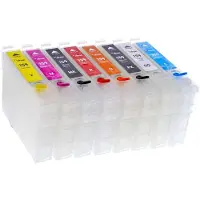 Inkpro Wiederbefüllbare Tintenpatronen T1590-T1599 mit Auto Reset Chips für Epson Stylus Photo R2000 (T1591, T1592, T1593, T1594, T1597, T1598, T1599)