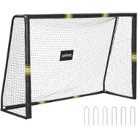 StarTech.com Fußballtor Garten - Tor für Kinder und Erwachsene - Stahlrahmen pulverbeschichtet rostfrei - PE-Netz - Erdanker - Für Outdoor Training Spiel - 180 cm
