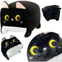 Norimpex Kwadratowy Kot Pluszowa Maskotka Czarny 20cm