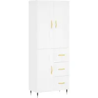 vidaXL Highboard Weiß 69,5x34x180 cm Holzwerkstoff