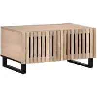 vidaXL Couchtisch Weiß 80x51x40 cm Massivholz Mango