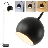 ZMH Stehlampe Wohnzimmer Bogenlampe E27 Fussschalter Standleuchten mit Metallschirm 40W Maximal 160 cm Höhenverstellbar Leseleuchte für Schlafzimmer