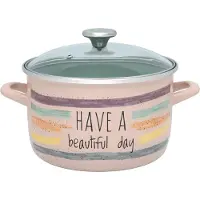 Metalac 5-Liter-Topf mit Deckel, Divan Dan, rot, emailliert, , 22 cm, 5 l