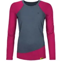 Grüezi Bag Woodwool Longsleeve Lady Phillippa ocean cavern-raspberry red (4020) M