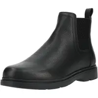 Geox Chelseaboots "U SPHERICA EC1 B", Herren, Gr. 42, schwarz, Leder, Textil, Schuhe Chelseaboots, Stiefelette mit beidseitigem Stretcheinsatz