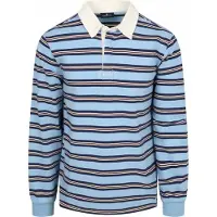 Steppin' Out Rugby-Poloshirt Streifen Blau