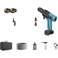 OEM Hochdruckreiniger, 5-in-1 verstellbare Sprühdüse, kabelloses Design, 2 Batterien