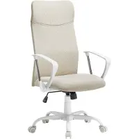 Songmics Chefsessel (1 St), Atmungsaktiver Netzbezug, Cappuccinobeige