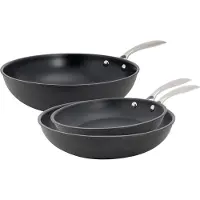 Cookinglife Pfannenset Revolt 3-teilig - Wokpfanne ø 28 cm + Bratpfanne ø 24 & 28 cm - geeignet für alle Wärmequellen - keramische Antihaftbeschichtung