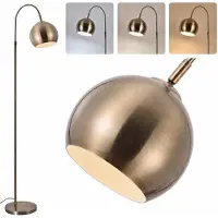 ZMH Standleuchten Wohnzimmer Bogenlampe E27 Fussschalter Stehlampe 40W Maximal 160 cm Höhenverstellbar Leseleuchte für Schlafzimmer Antik Bronze