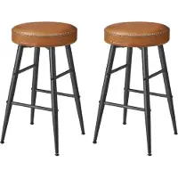 Vasagle EKHO Kollektion - Barhocker, 2er Set, Barstuhl, Küchenstuhl, Kunstleder,