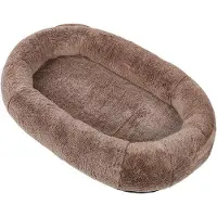 OEM Hundebett Plus - Plüsch - Groß - Antislip - Kaffee - Komfortabel - Abnehmbar - Vlies - für Hunde - für das Haus - großes Format - für die Couch - für das Bett - für die Tagesdecke