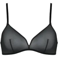 Naturana Bügelloser BH , Damen, Gr. 95, Cup B, schwarz, Obermaterial: 91% Polyamid, 9% Elasthan, BHs Bügelloser BH