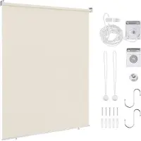 OEM Vertikales Sonnenschirm - Dauerhaftes, wasserdichtes Produkt - Beige, 180 x 140 cm