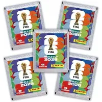 Hasbro PANINI FIFA WORLD CUP 2026 5 packets of stickers World Cup stickers