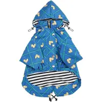 Merkloos Hunde-Regenjacke mit Reflektierenden Knöpfen - Blau - Größe S