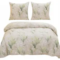 Cotton World Baumwolle world Bettwäsche 160x200cm 3D Blumen Baumwollsatin