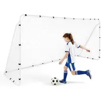 KOMFOTTEU Fussballtor, 367 x 124 cm Outdoor Tor mit Metallrahmen