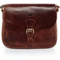 Merkloos Lederne Schultertasche und Cross-Body Tasche für Damen