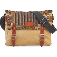 Merkloos Retro Schultertasche für Männer und Frauen aus Canvas