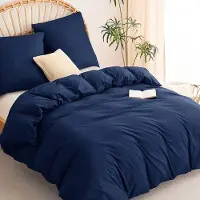 Benza Ibenzoa Bettwäsche-Set 200x200 cm – Microfaser, modern einfarbig, Bettbezug + 2 Kissenbezüge 80x80 cm, atmungsaktiv, Reißverschluss, Eckbänder