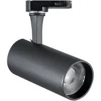 Ideal Lux LED-Spotleuchte "Fox" für Schienenmontage, 25W, warmweißes Licht (3000K), schwarz,