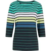 Joy T-Shirt SPORTSWEAR "D T-SHIRT KALINA 3/4 ARM", Damen, Gr. 42, bunt (coastal blau stripes), Obermaterial: 95% Baumwolle, 5% Elasthan, Shirts T-Shirt