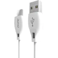 Dudao przewód kabel USB Typ C 2.1A 1m biały (L4T 1m white)