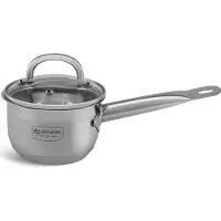 Edenberg Edelstahl-Stielkasserolle mit Deckel 1,0L 14 cm EB-6012