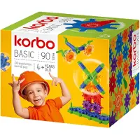 BLS Korbo Basic Zahnrad-Bausteine 90 Teile Konstruktionsspielzeug ab 4 Jahren