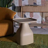 Dmora Inhamb - Couchtisch, 48x48x50h cm, Grau, Geeignet für Innen/Außen