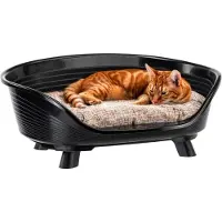 Merkloos Hunde- und Katzenbett mit Baumwollkissen, Kleine Größe