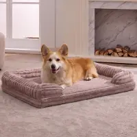 Merkloos Orthopädisches Hundebett mit Waschbarem Bezug und Wasserdichter Innenausstattung