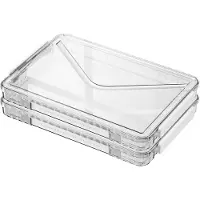 Merkloos Transparente Archivbox mit Verriegelbaren Deckeln, Stapelbar