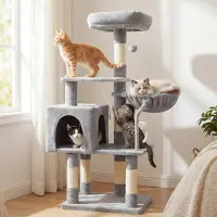 Merkloos Katzenkratzbaum mit Plattform und Hängematte - 111 cm hoch