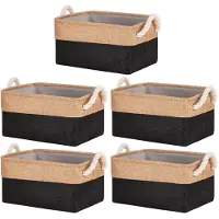 Merkloos Set von 5 Aufbewahrungskörben mit Griffen - 30x20x15cm