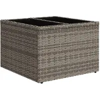 Merkloos Gartentisch mit Glasplatte aus Poly Rattan