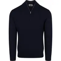 Profuomo Half Zip Pullover Merinowolle Navy