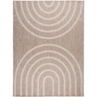 FRAAI In | & Outdoor Teppich | Sierra Arches Beige Creme | 80x150cm | Beige | Rechteckig