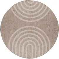 De Onlinewinkelier b.v. In- & Outdoor Teppich Rund - Sierra Arches Beige Creme