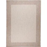 FRAAI In | & Outdoor Teppich | Sierra Border Creme Beige | 140x200cm | Beige | Rechteckig