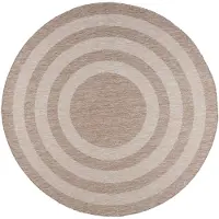 FRAAI In | & Outdoor Teppich Rund | Sierra Frame Beige Creme | Ø 140cm | Beige | Rund