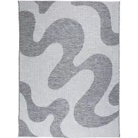 FRAAI In | & Outdoor Teppich | Summer Swirl Grau | 160x230cm | Grau | Rechteckig