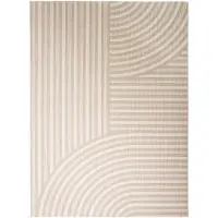 FRAAI Outdoor Teppich | Capri Curves Beige Creme | 160x230cm | Creme | Latex | Rechteckig