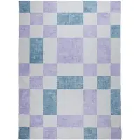FRAAI Retro In | & Outdoorteppich | Pop Cubes Lila | 200x290cm | Lila | Rubber (TPR) | Rechteckig