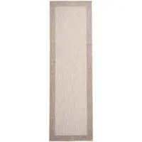 FRAAI Balkonteppich | Sierra Border Creme Beige | 80x300cm | Creme | Läufer