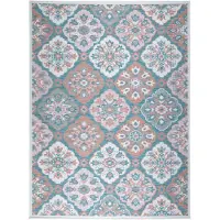 FRAAI Outdoor Teppich Boho | Vedra Tile Blau | 120x170cm | Blau | Rechteckig