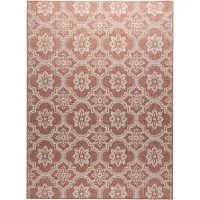 FRAAI In | & Outdoor Teppich | Rio Flower Rosa | 230x330cm | Pink | Jute | Rechteckig