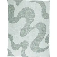 FRAAI In | & Outdoor Teppich | Summer Swirl Grün | 140x200cm | Grün | Rechteckig